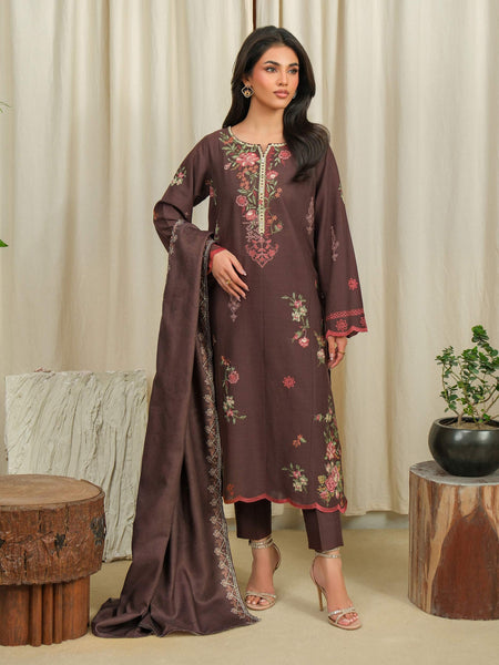 3 Piece Khaddar Suit-Embroidered (Unstitched)