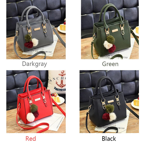 ladies embossed shoulder bag ladies Messenger bag hairball bags high quality bag