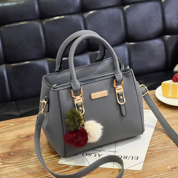 ladies embossed shoulder bag ladies Messenger bag hairball bags high quality bag