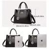 Fashion Women Soft PU Leather Handle Handbag Designer Shoulder Crossbody Bag Ladies Large Capacity Shopping Messenger Tote Bag