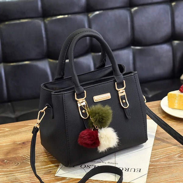 ladies embossed shoulder bag ladies Messenger bag hairball bags high quality bag