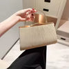 Female Fashionable Evening Handbag Metal Handle Day Clutch Purse Women Chains Wedding Party Chains Bags