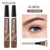 Eyebrow Pen Waterproof 4 Split Tip Eyebrows Pen Eyebrow Tattoo Pen Waterproof Liquid Black Eyebrow Makeup Pencil