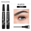 Eyebrow Pen Waterproof 4 Split Tip Eyebrows Pen Eyebrow Tattoo Pen Waterproof Liquid Black Eyebrow Makeup Pencil