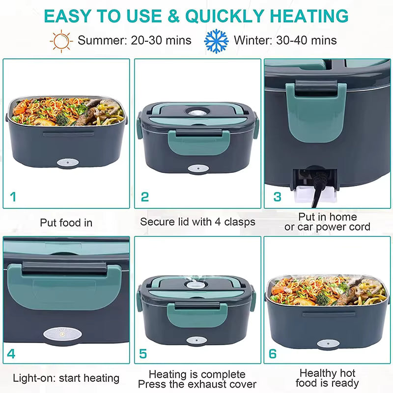 Electric Lunch Box Food Warmer Portable Food Heat