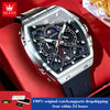 OLEVS 2942 Luxury Chronograph Quartz Watch For Men 44mm Big Dial Moon Phase Hand Clock Date Waterproof Original Fashion Watches