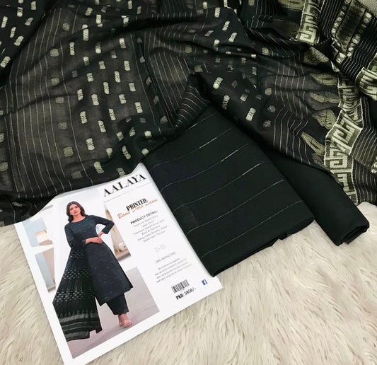 Aalaya Brand ❤️ Zari Lawn 3PC Printed Collection – Premium Quality